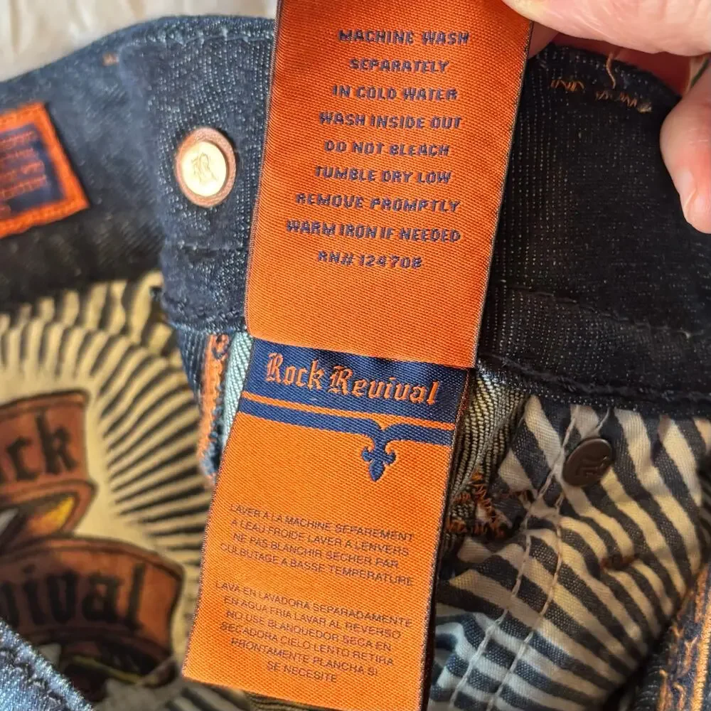 NWT Rock Revival Heather Bootcut Jeans Low Rise Y2K Rare 2010s Womens Size 30 - Picture 11 of 12